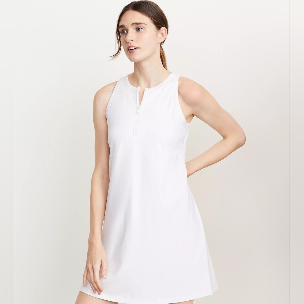 Lou & Grey Zip Softsculpt Mini Tennis Dress XSP